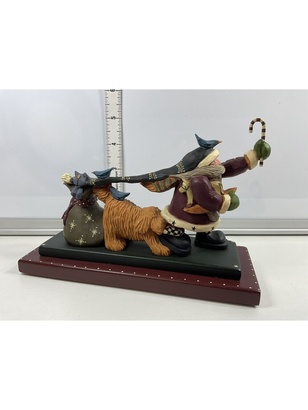 Williraye Studio Santa With Dog And Blue Bird Figurine Santa